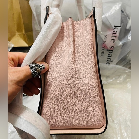 NWT Michael Kors Montgomery Large Pebbled Leather Satchel In Blossom Color - Picture 10 of 12